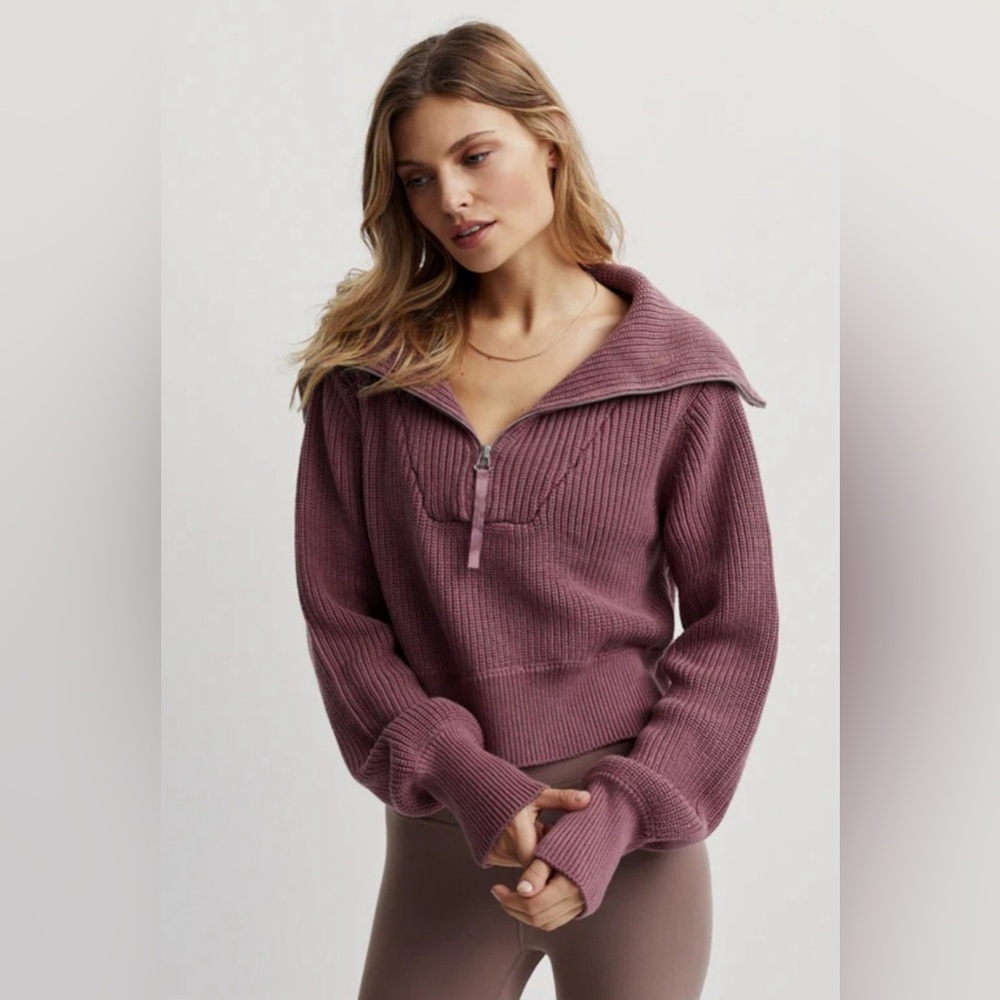 NWT Varley Mentone Knit Sweater XS Rose Taupe